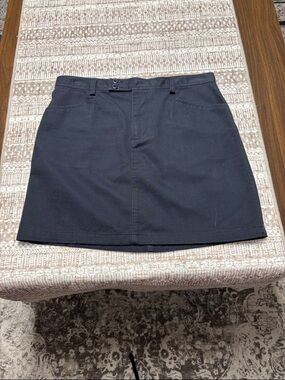 Ralph Lauren Navy Blue Cotton Mini Skirt